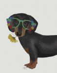 Dachshund Flower Glasses