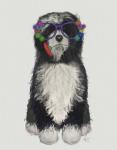 Tibetan Terrier Flower Glasses