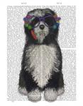 Tibetan Terrier Flower Glasses