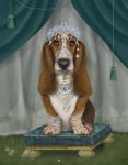 Basset Hound and Tiara