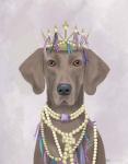 Weimaraner with Tiara