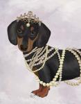 Dachshund and Tiara