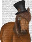 Horse Top Hat and Monocle