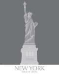 New York Statue of Liberty Monochrome