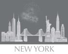 New York Skyline Monochrome