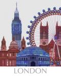 London Landmarks , Red Blue