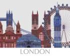 London Landmarks , Red Blue