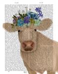 Cow Cream Bohemian 2 Book Print