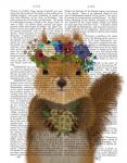 Squirrel Bohemian Book Print