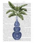 Chinoiserie Vase 7, With Plant Book Print