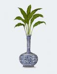 Chinoiserie Vase 3, With Plant