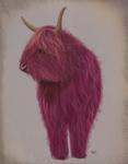 Highland Cow 4, Pink, Full