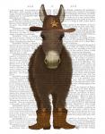 Donkey Cowboy Book Print