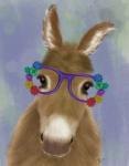 Donkey Purple Flower Glasses