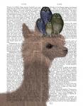 Llama Owls, Portrait Book Print