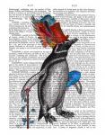 Penguin and Fish Hat Book Print