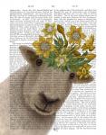 Sheep with Daffodil Crown Book Print