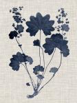 Navy & Linen Leaves III