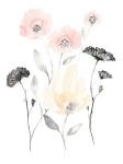 Blush & Black Wildflowers I