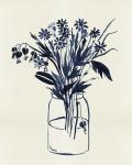 Indigo Floral Vase II