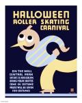 Halloween Roller Skating Carnival, WPA Poster,1936