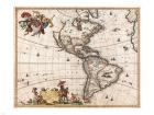 1658 Visscher Map of North America and South America 1658
