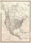 1857 Dufour Map of North America