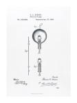 Thomas Edison light bulb original patent drawing