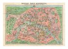 Map of Paris circa 1931 including monuments