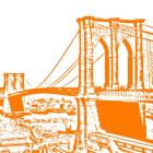 Orange Brooklyn Bridge