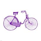 Purple On White Bicycle