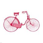 Red on White Bicycle