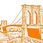 Orange Brooklyn Bridge