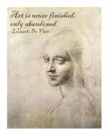 Art is Never Finished -Da Vinci Quote