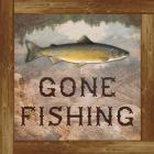 Gone Fishing Salmon Sign