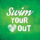 Swim Your Heart Out - Green Vintage