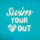 Swim Your Heart Out - Teal Vintage