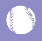 White Softball on Purple