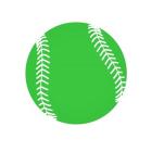 Green Softball on White