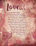 Corinthians 13:4-8 Love is Patient - Pink Floral