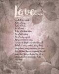 Corinthians 13:4-8 Love is Patient - Grey Leaves