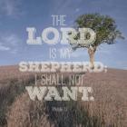 Psalm 23 The Lord is My Shepherd - B&W Field