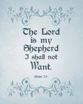 Psalm 23 The Lord is My Shepherd - Blue