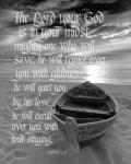 Zephaniah 3:17 The Lord Your God (Beach Black & White)