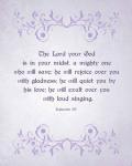 Zephaniah 3:17 The Lord Your God (Lilac)