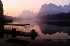 Vintage Boat on River in Guangxi Province, China, Asia