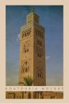 Vintage Koutoubia Mosque, Marrakesh, Morocco, Africa
