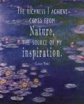 Monet Quote Waterlilies at Giverny