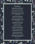 Desiderata Leaf Pattern Frame Dark