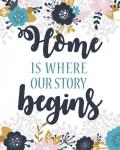 Home Is Where Our Story Begins-Blue Floral